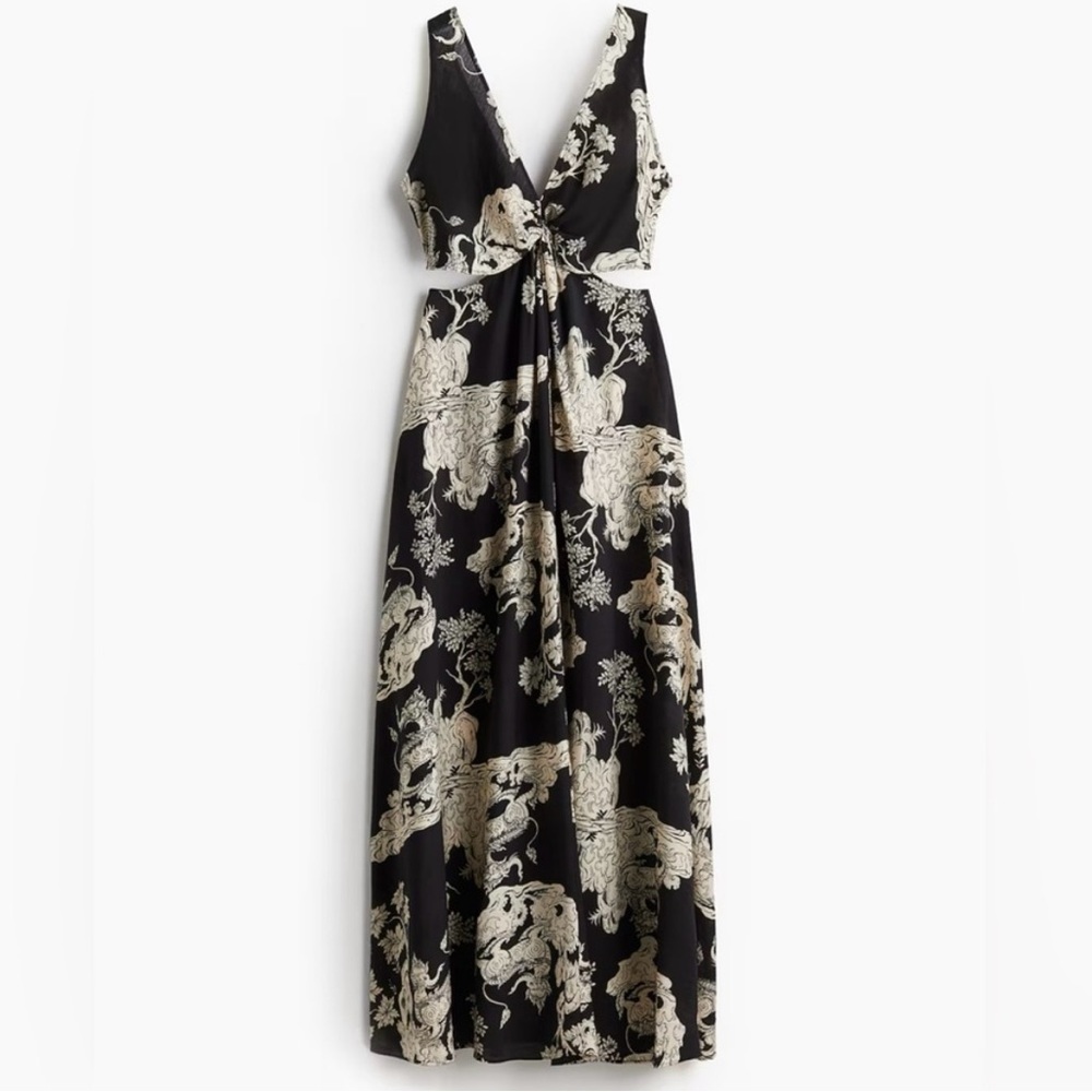 H&M White Lotus Black/White
Twist-detail patterned dress - Picture 2 of 11